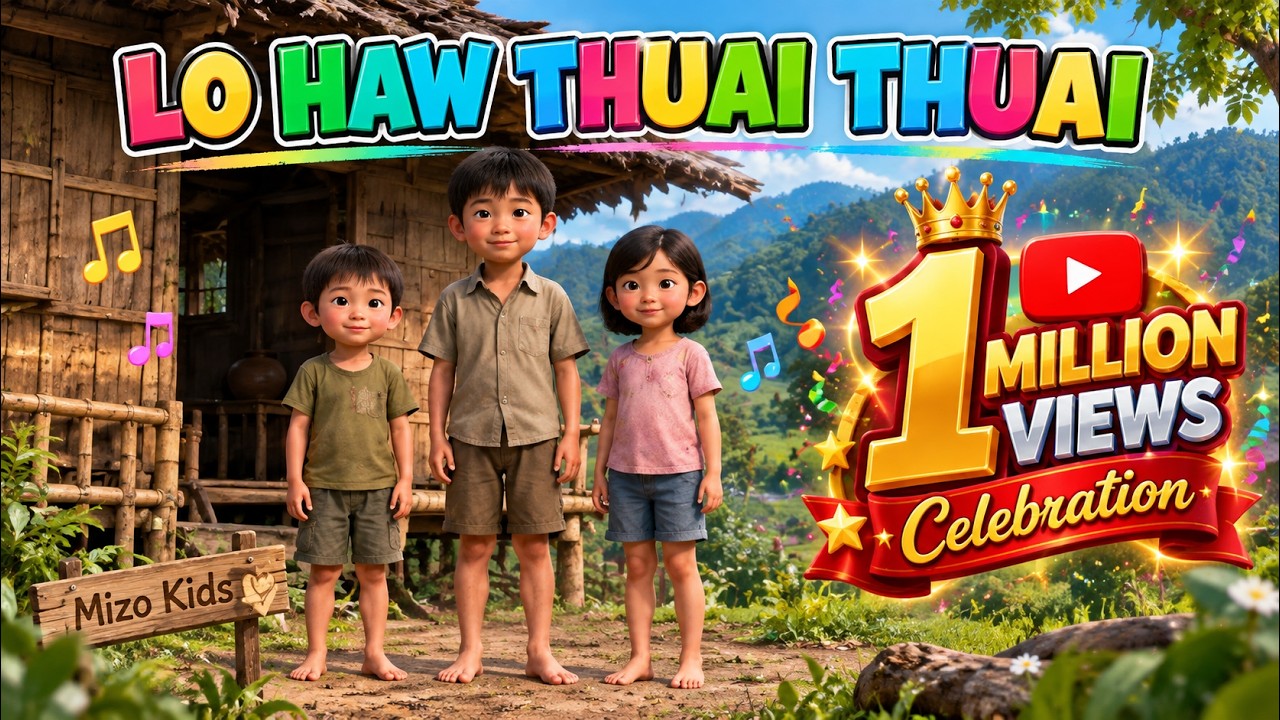 🌟💕Lo Haw Thuai Thuai - Naupang Hla #mizokids #animation #cartoon #aivideo