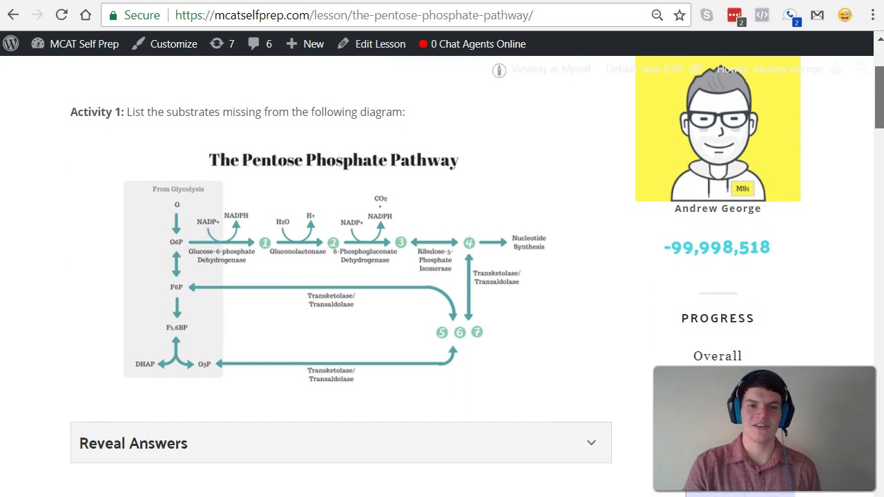 MCAT Question of the Day: The Pentose Phosphate Pathway