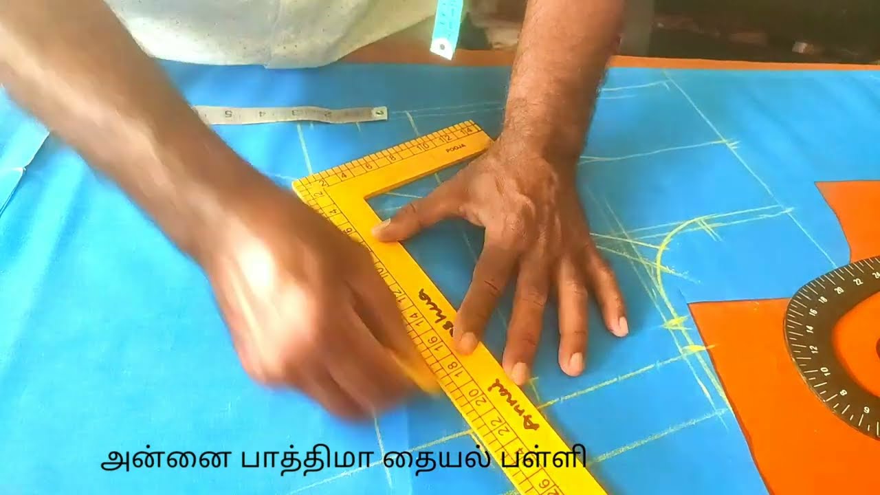 36 size cross cut Blouse cutting