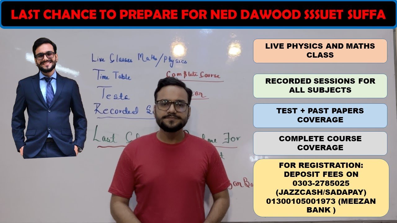 NED DAWOOD ROUND 2 PREP BATCH | DETAILS | LIVE CLASSES PLUS RECORDED SESSIONS | TEST PLUS PAST PAPER