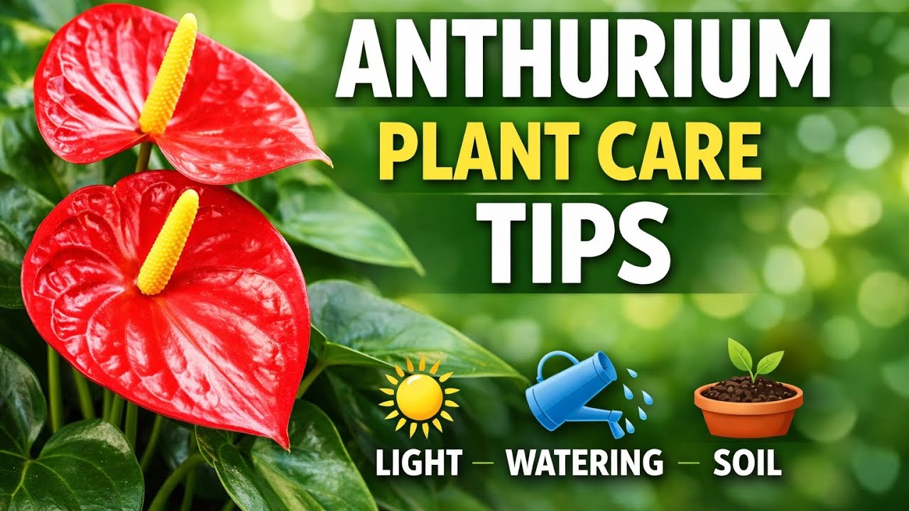 🥀Anthurium Plant Care Tips | Flamingo Flower for Home & Garden