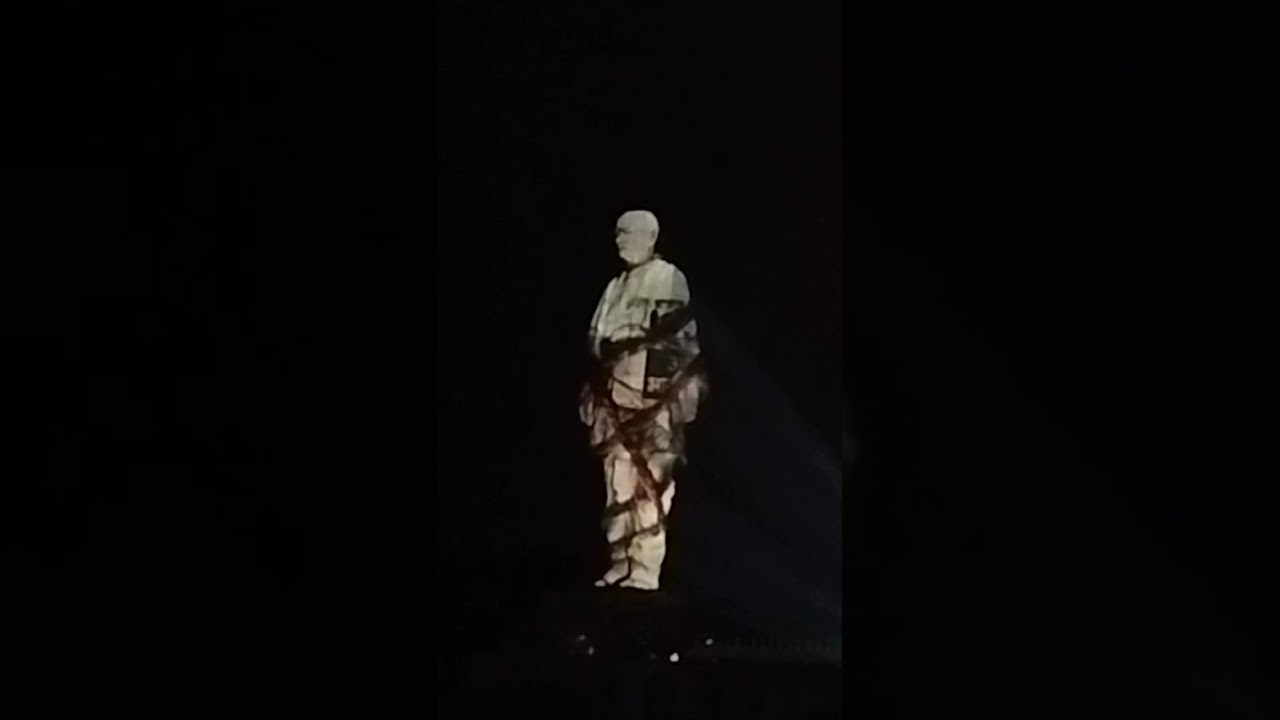 statue of unity night show.