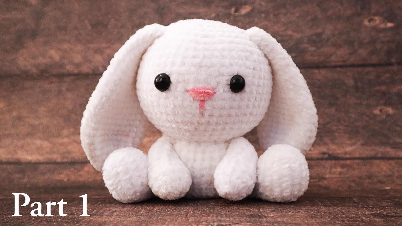 BUNNY 🐰 | PART 1| VELVET YARN AMIGURUMI CROCHET TUTORIAL