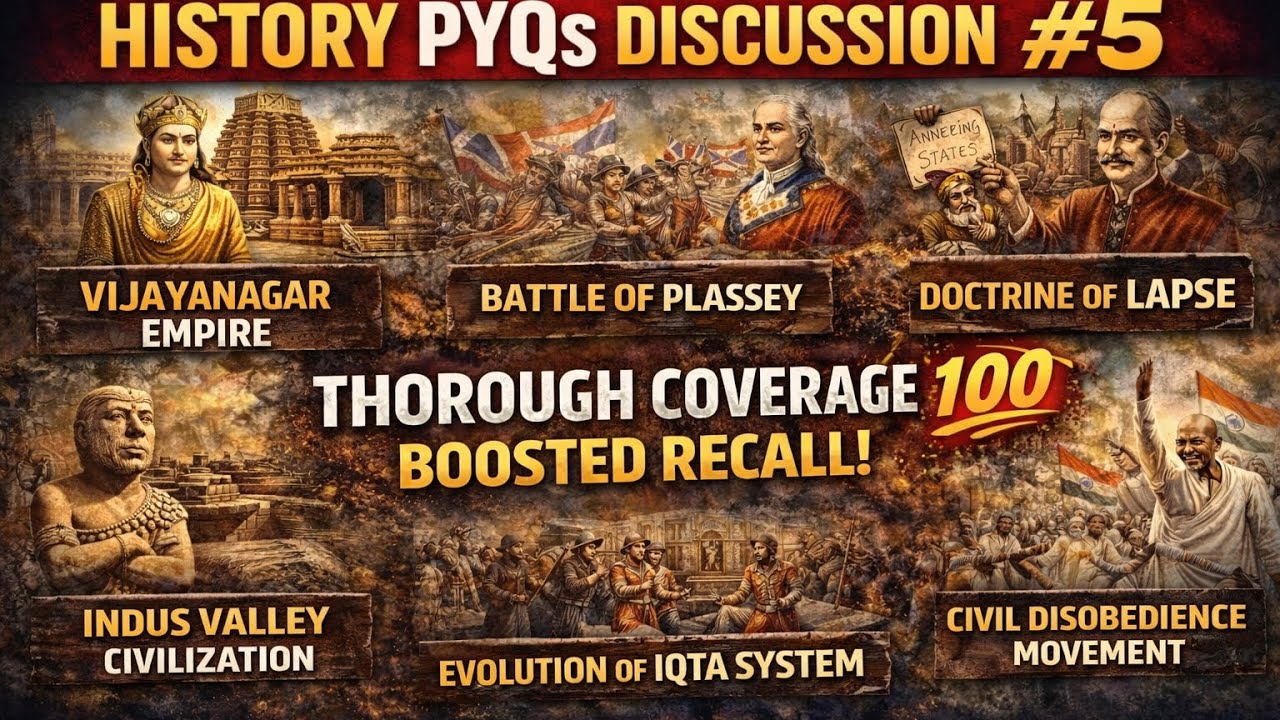 Revision through #history  PYQs lecture #5 #upsc #upscprelims #cse #cse2026 #gsgeneral #gs #ssc 