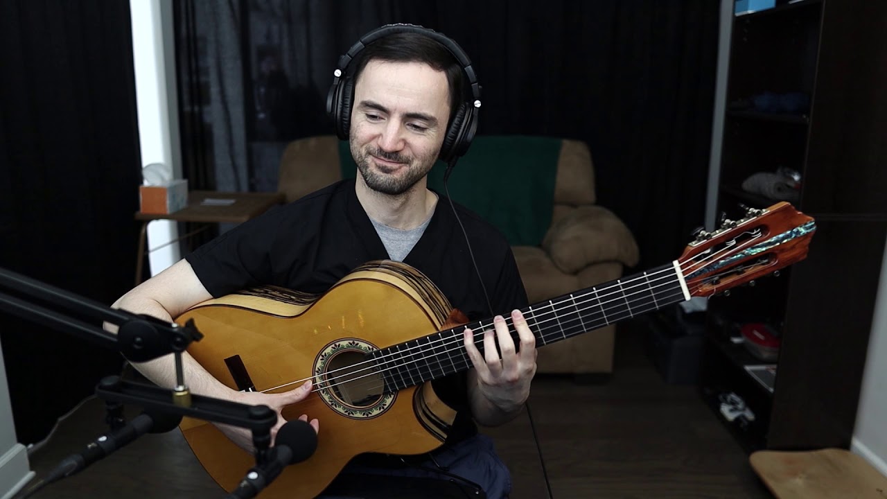 Testing new Juan Montes Rodriguez flamenco blanca cutaway guitar
