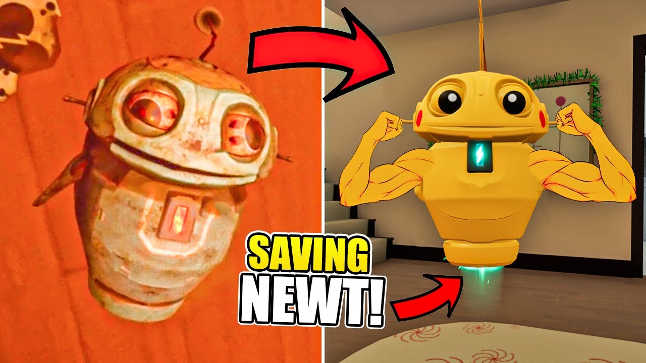 What HAPPENS If WE FIX Robot NEWT?! Baby In Yellow