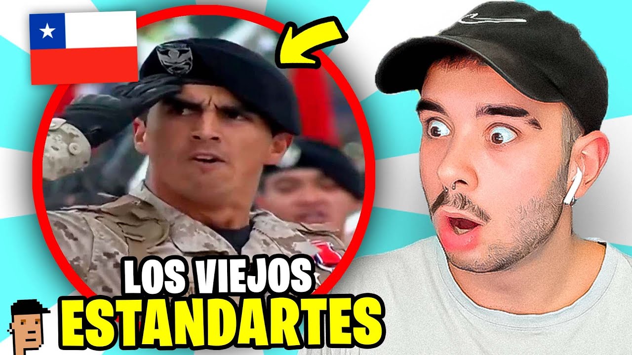 ESPAÑOL QUEDA *IMPACTADO* al REACCIONAR a LOS VIEJOS ESTANDARTES DESFILE DE CHILE 2023