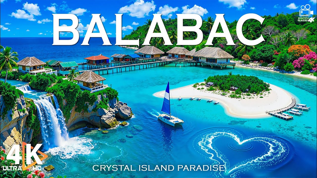 [Philippines] Balabac Summer 4K UHD 🌊Turquoise Waters, White Sandbars & Tropical Paradise | Video 4K