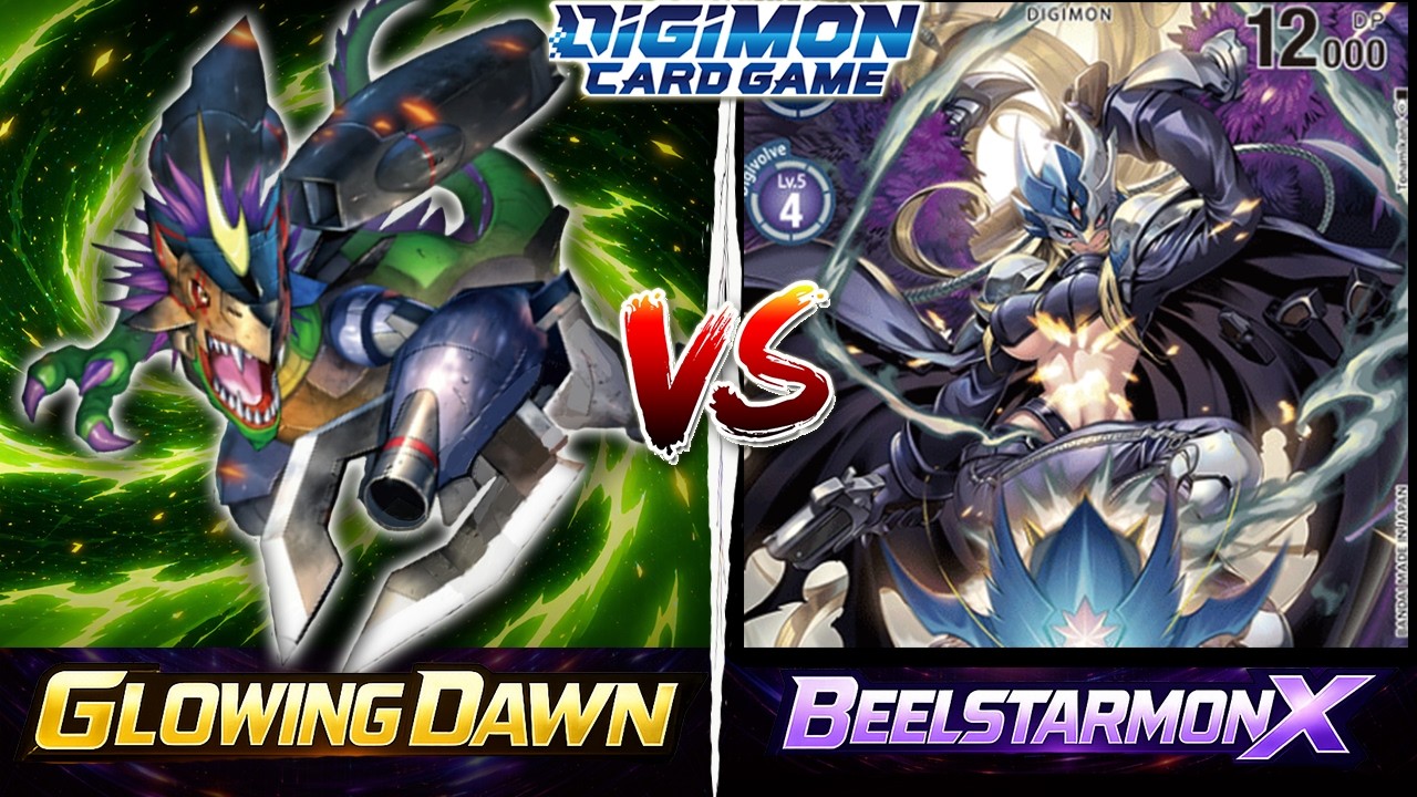 Glowing Dawn vs Beelstarmon X &ndash; BT25 Gameplay | Digimon TCG