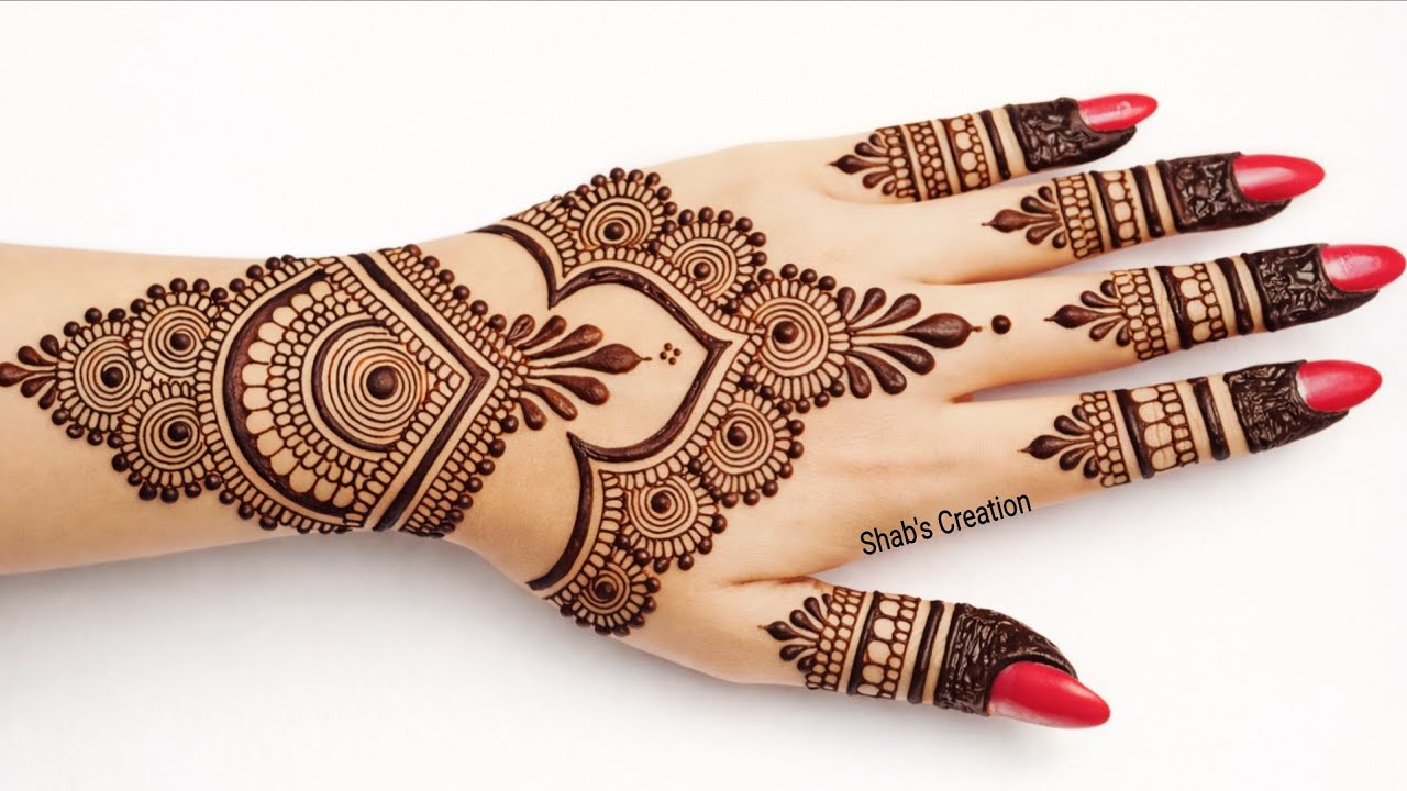 Very simple easy back hand mehndi design| stylish mehndi designs| mehandi design | mehandi ka design