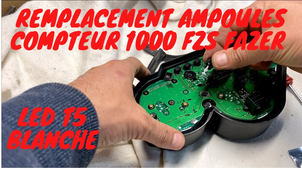 Remplacement ampoules par des Led sur un compteur de yamaha 1000 fazer de 2002