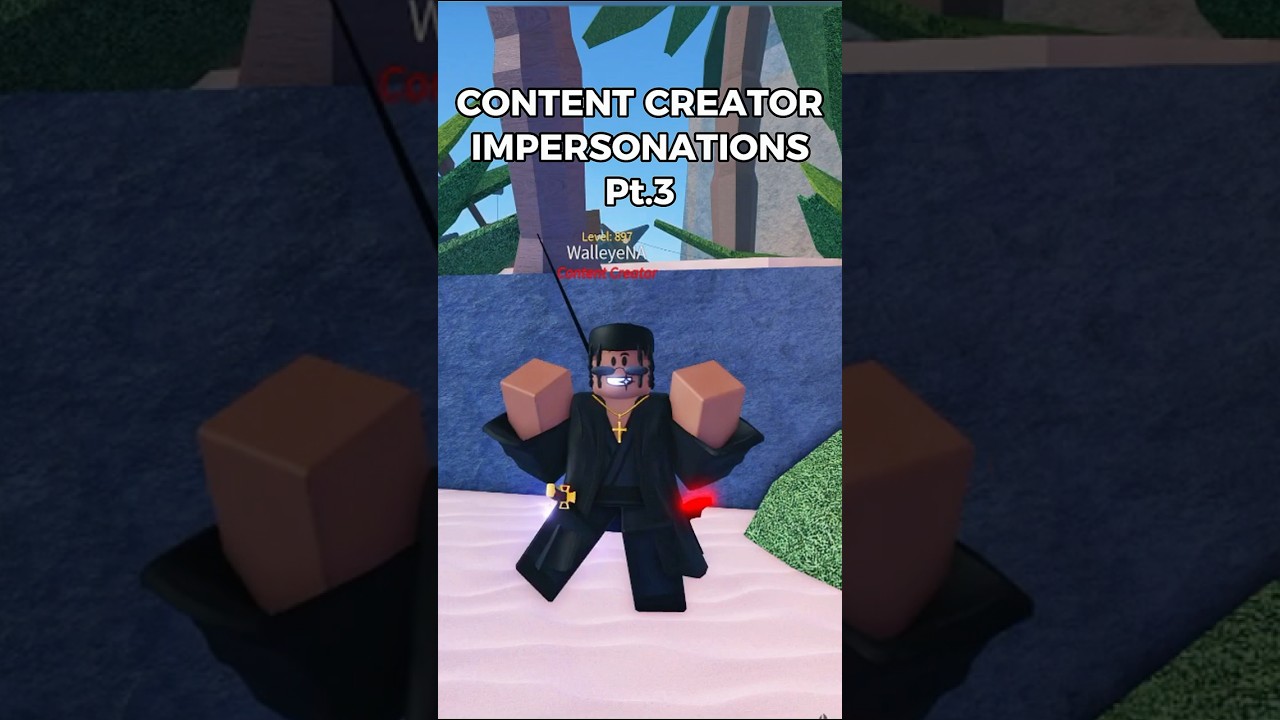 Impersonating CONTENT CREATORS - Part 3! #roblox #shorts #fisch #bladeball #simulator #superviral