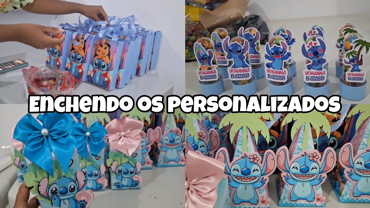 ENCHENDO OS PERSONALIZADOS DO ANIVERSÁRIO DE 2 ANOS| TEMA STITCH