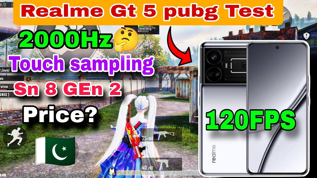 realme gt 5 pubg test 🔥 | realme gt 5 price in Pakistan | realme gt 5 pubg mobile/bgmi test 120fps.