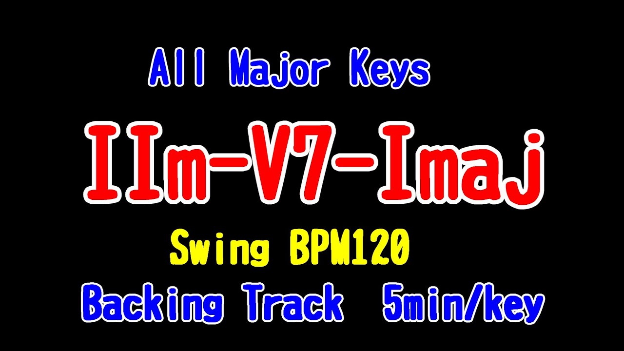 IIm - V7 - Imaj  All Major Keys - 5 min on each key, 251 Backing Track