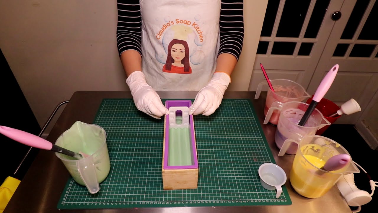 Easter Soap creation and cutting video