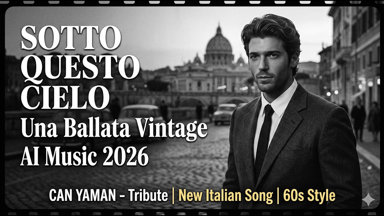 Can Yaman vıbes - Sotto Questo Cielo (Testo) 🎵 Ballata Vintage Stile Sanremo