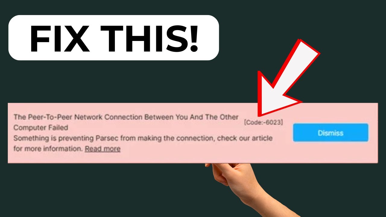 [FIXED] How to Fix Parsec Error 6023: Fix the peer to peer connection parsec Error