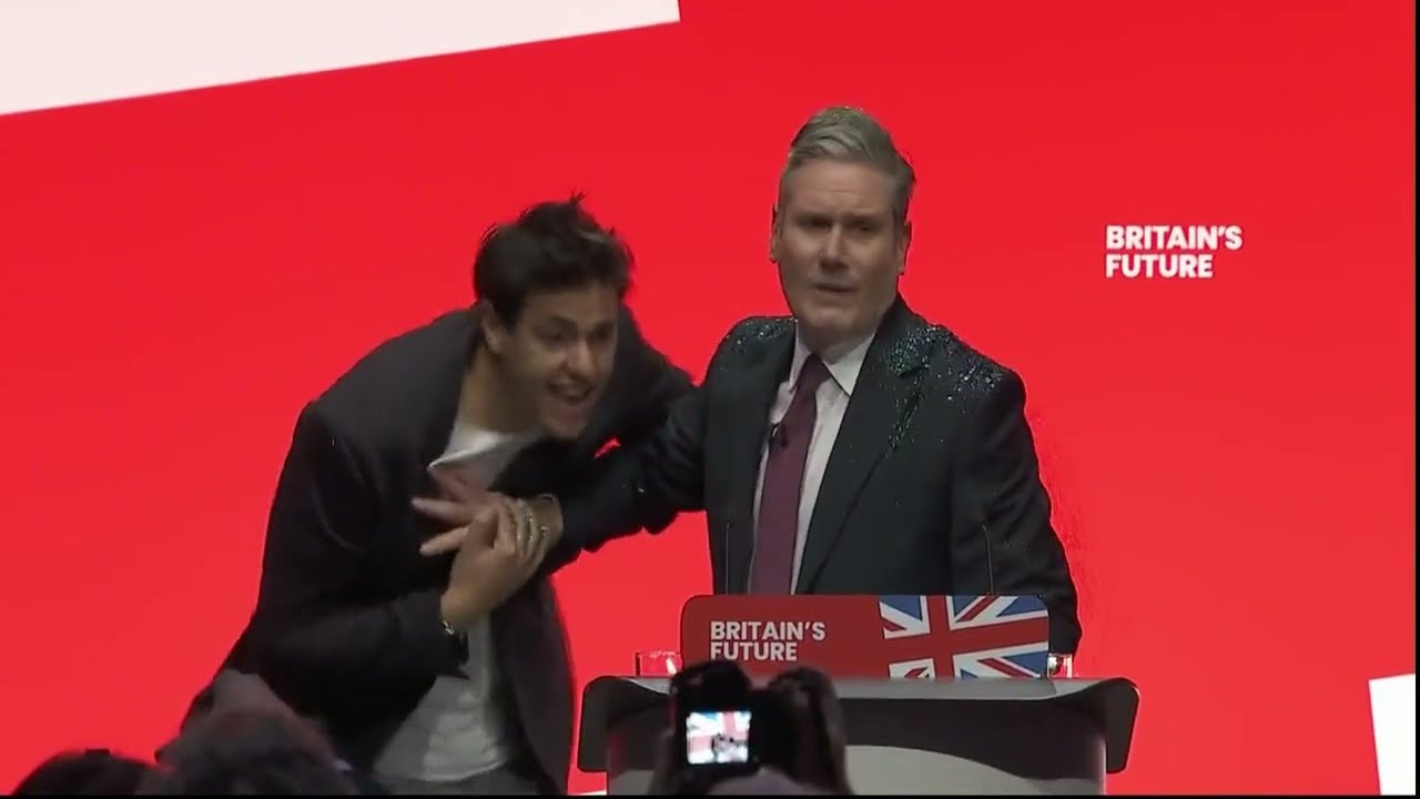 Starmer accosted at Labour conference by People Demand Democracy