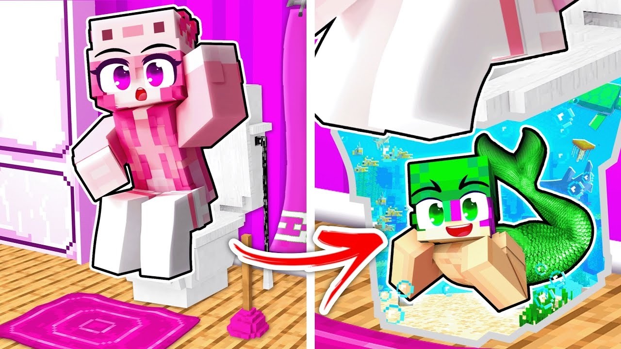 Der LUSTIGSTE PRANK als GEHEIME MEERJUNGFRAU! in Minecraft!