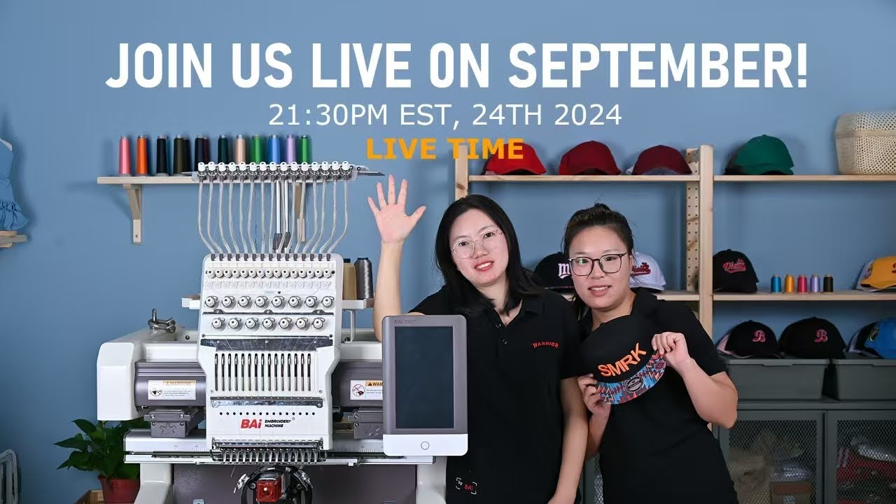 VISION V22 Embroidery Machine Live Demo