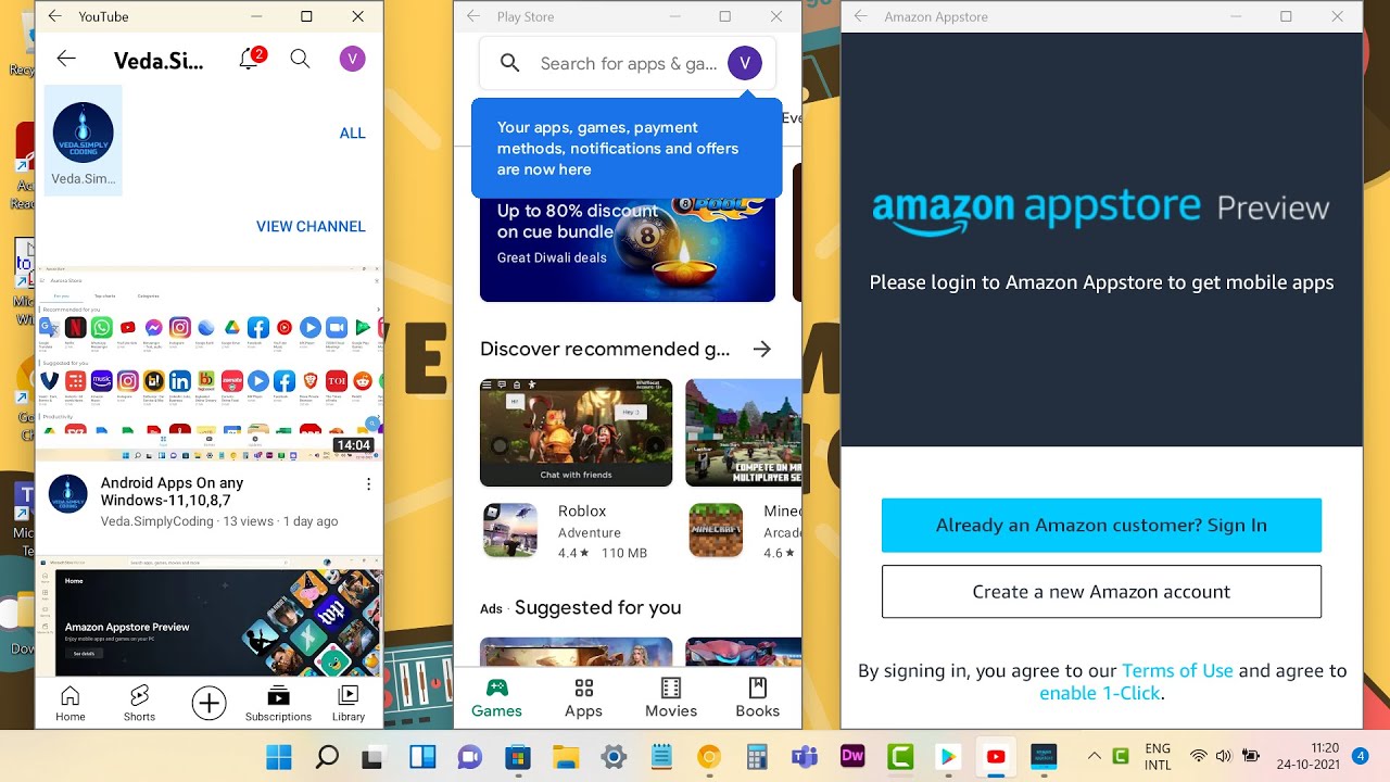 Install Windows Subsystem for Android with Google Play Store Android Apps | WSA Windows 11