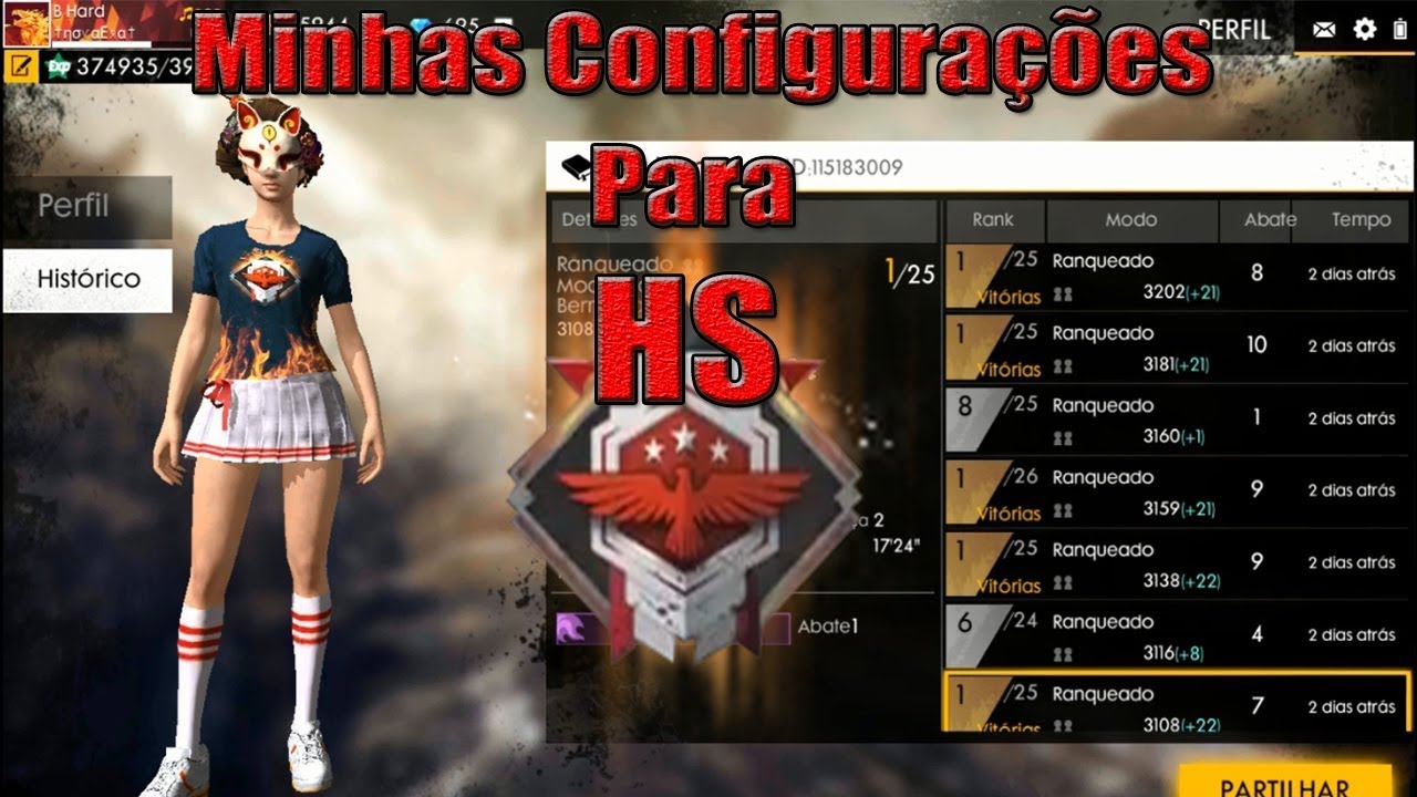 MINHAS CONFIG + SOLO X SQUAD - GARENA FREE FIRE