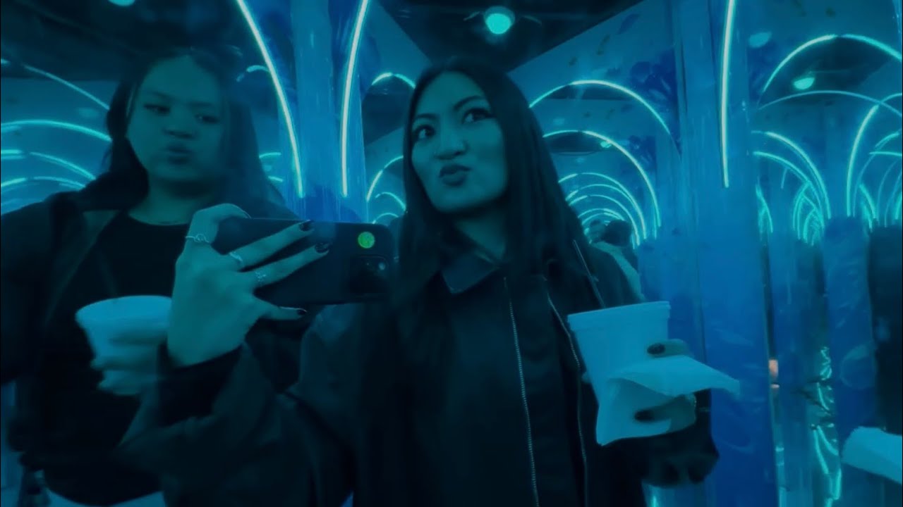 spiked hot coco and a mirror maze?