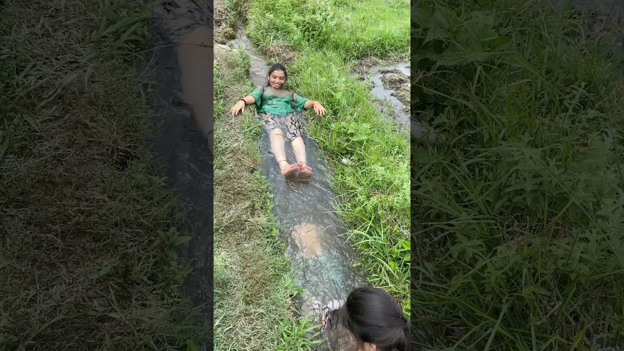 आज तो हालत ख़राब हो गई कीचड़ पानी में भीग कर❤️🙏🥗#village #pahadi #gaon #minivlog #96