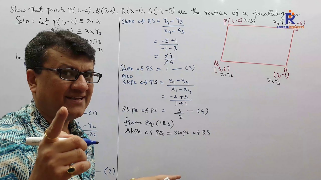 Co-Ordinate Geometry ( To Show the points are the vertices of Parallelogram )