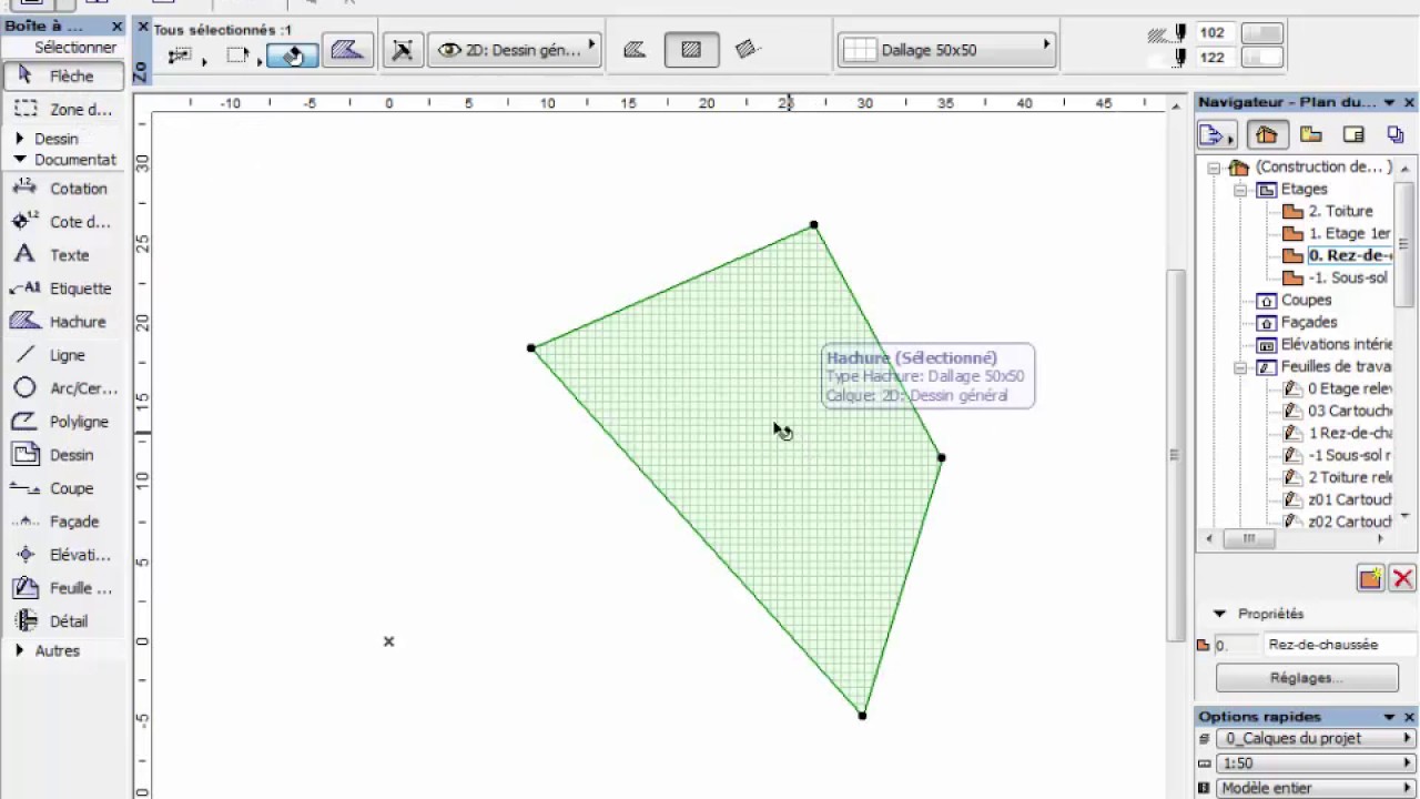 Comment calculer une surface sur archicad
