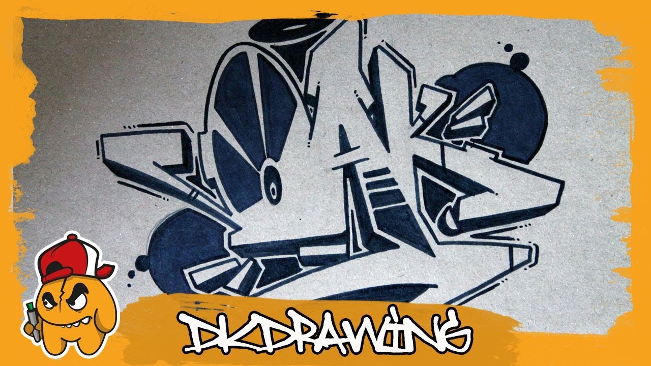 Graffiti Tutorial - How to draw graffiti names - Oak #41