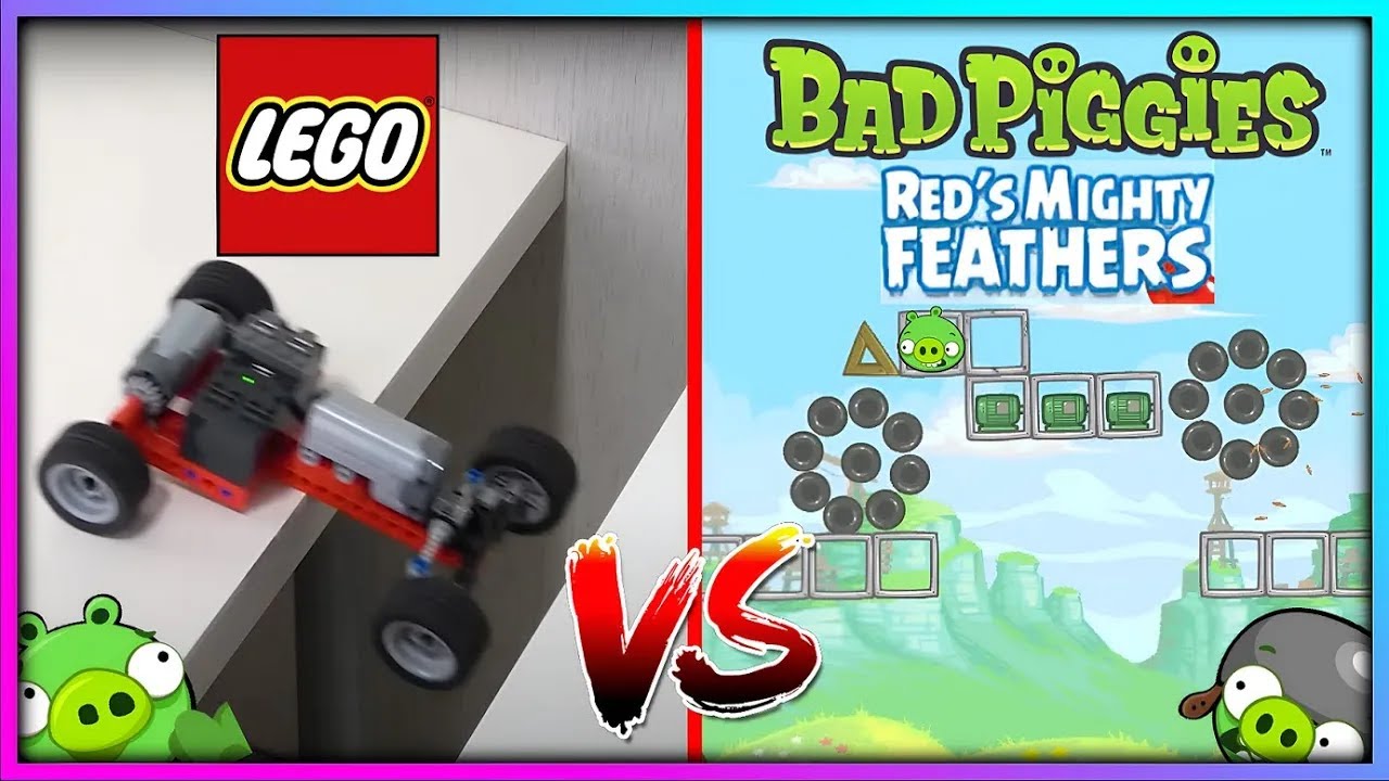 Bad Piggies Red's Mighty Feathers VS Lego Vehicles Part 1 #angrybirds #badpiggies #lego #viral