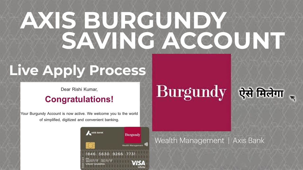 Axis Bank Burgundy Live Apply Process 2024 | Step By Step Apply Process Axis Saving Account Hindi 😍