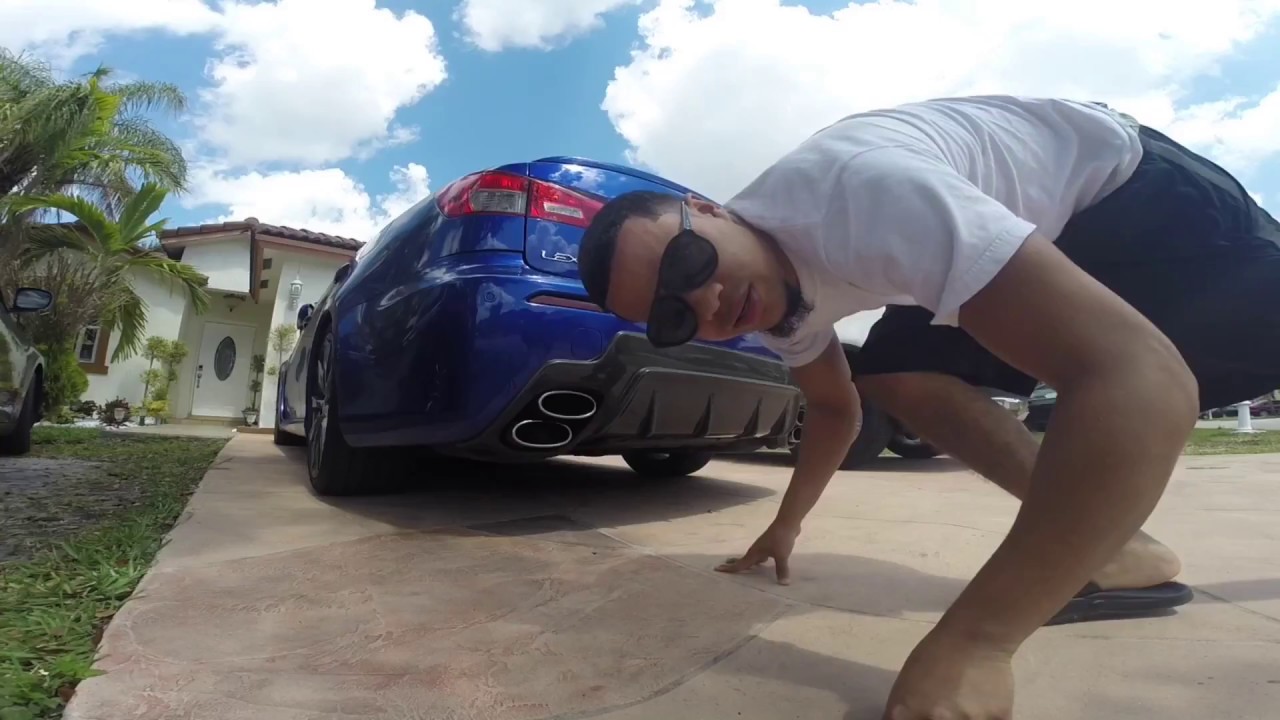 Washing & Polishing My Lexus IS-F Exhaust Tips | Cold Start | & Toms Rear Diffuser