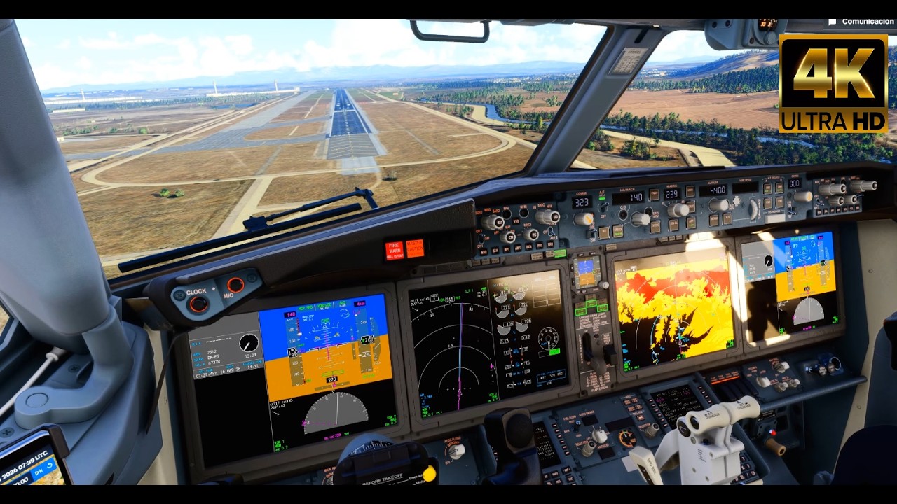 Flight Simulator 2024 | APPROACH AND LANDING BARAJAS TRACK 32R | 737 MAX | 4K