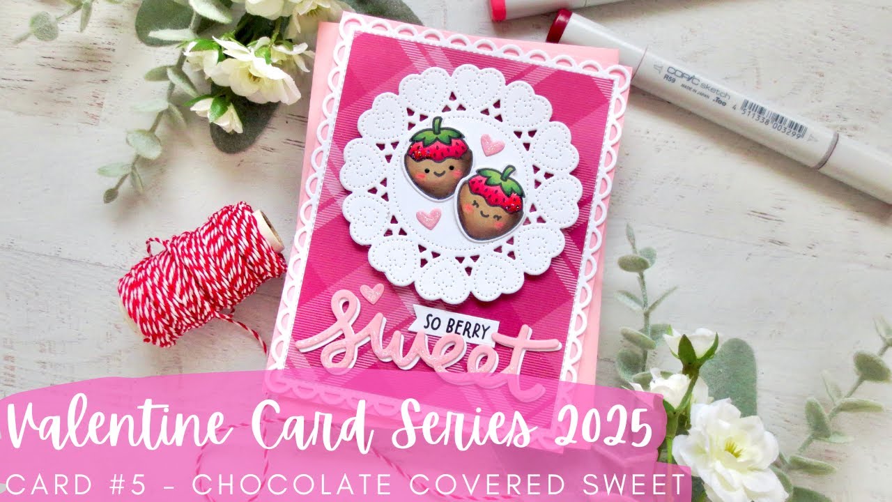 Valentine Card Series 2025 #5 | Lawn Fawn NEW RELEASE | Copic Coloring and Lots of Die Cuts