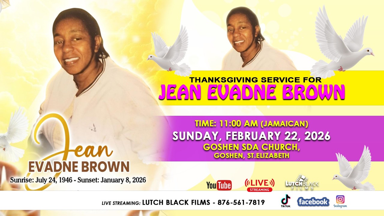 Thanksgiving Service For The Life Of Jean Evadne Brown