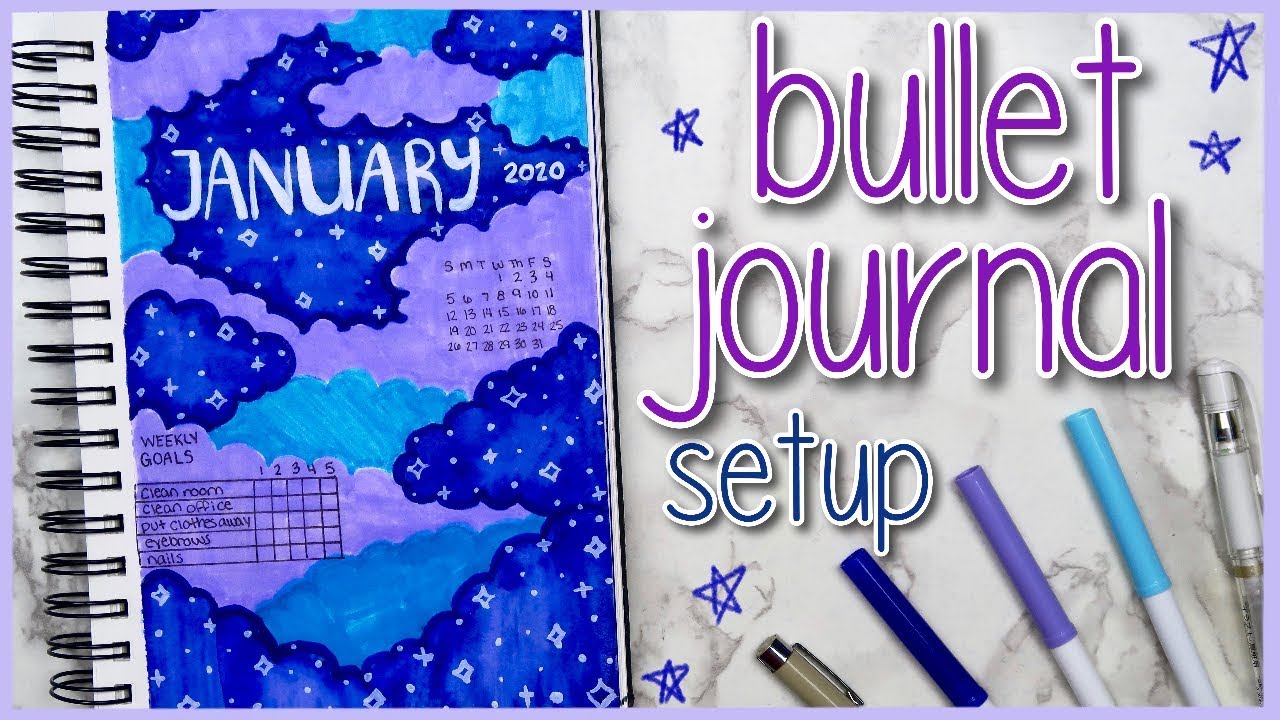 January 2020 Bullet Journal Setup - EASY Bullet Journal ideas for beginners!