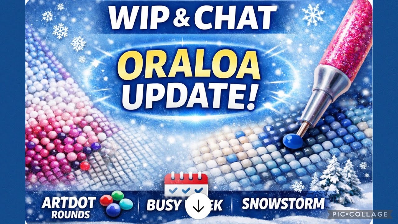 Diamond painting WIP & Chat |Oraloa Canvas Update + Working with ARTDOT Rounds