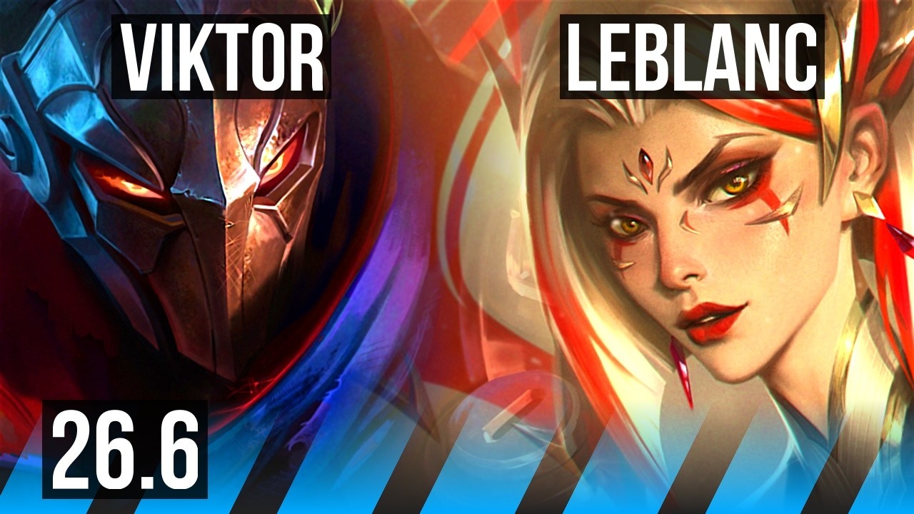 VIKTOR vs LEBLANC (MID) | Good KDA: 20/2/7 | EUW Master | 26.6
