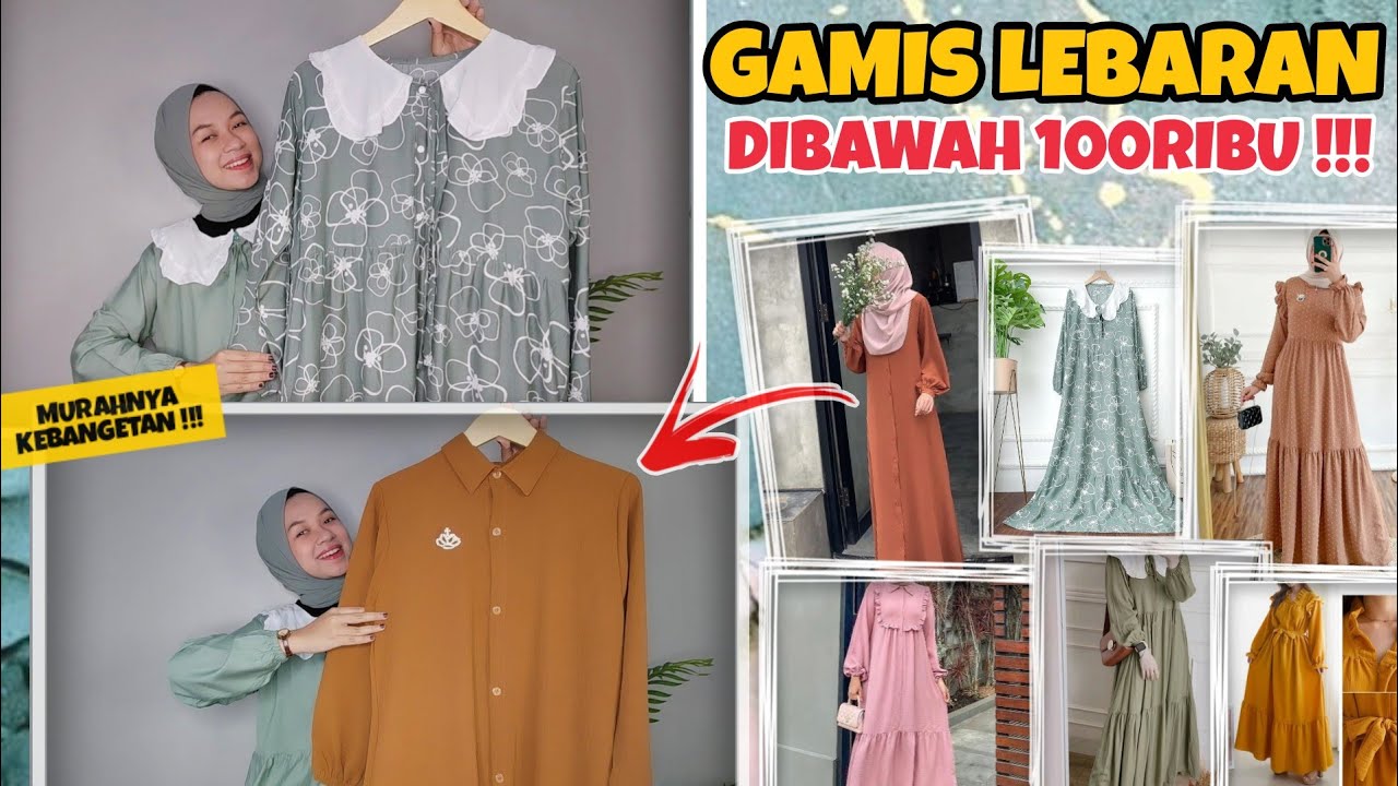 SHOPEE HAUL GAMIS LEBARAN UNDER 100K REALPICT SEMUAAA!!! PART6