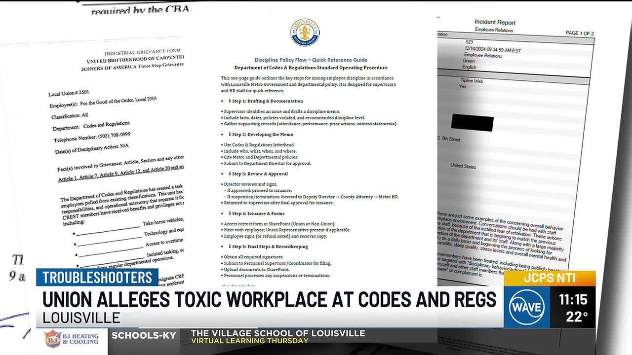 Troubleshooters: Union, ethics complaints allege toxic Codes and Regs Dept. under current leaders...