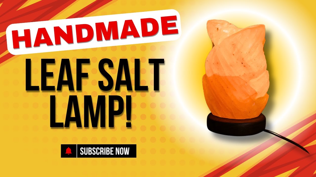 Leaf Shaped Himalayan Pink Salt Lamp | Elegant Home Decor & Air Purifier