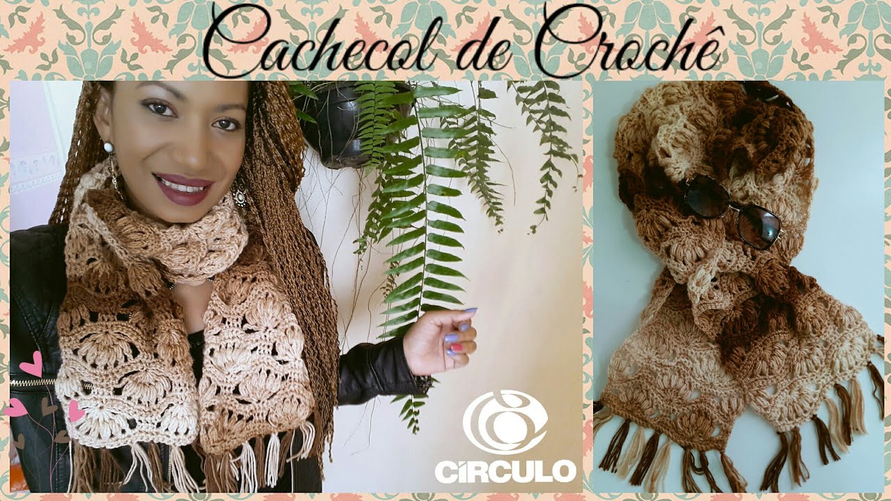 Cachecol de Crochê ⛄  Com fio Batik . Por Vanessa Marcondes.
