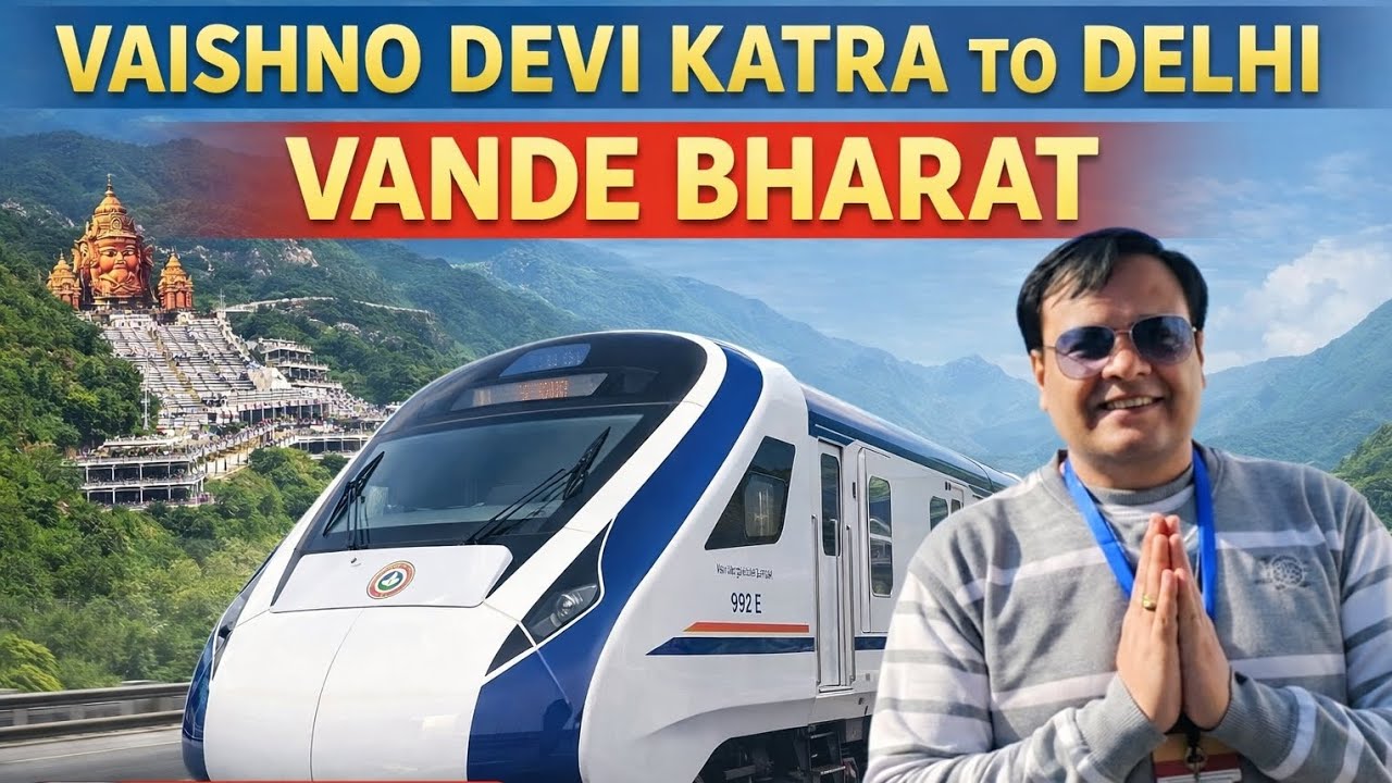Vande Bharat train. #vandebharatexpress #vaishnodeviyatra #vandebharat #travel 