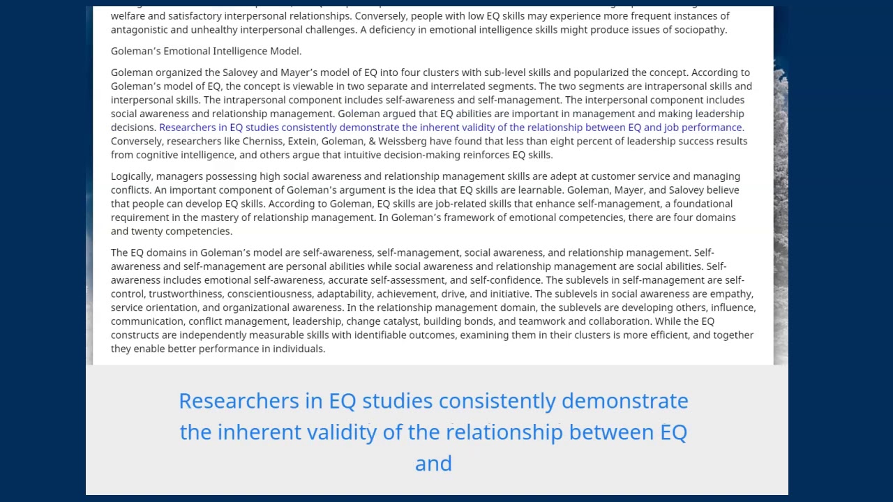 Part 2 Historical Perspective and Evolution of Emotional Intelligence by Dr  Dennis V  Burke