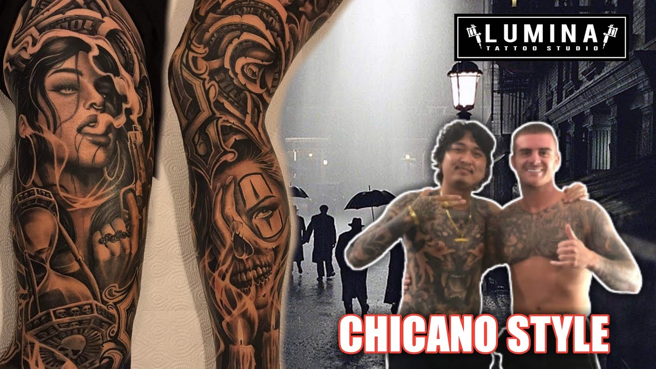 CHICANO STYLE - FULL LEG TATTOO [FULL VIDEO]