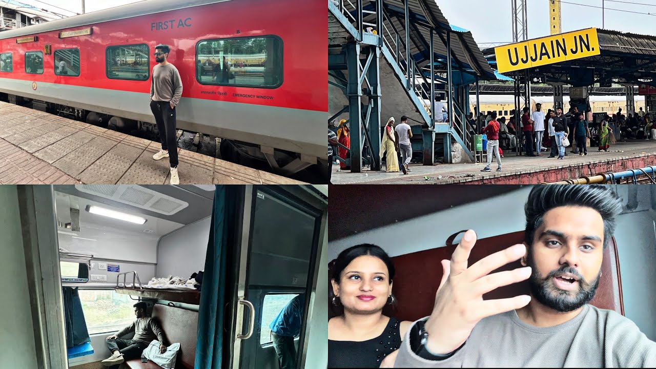 First Class AC Coupe Train Travel Delhi to Ujjain🤩😎 |part -1 |AYU AYUSH