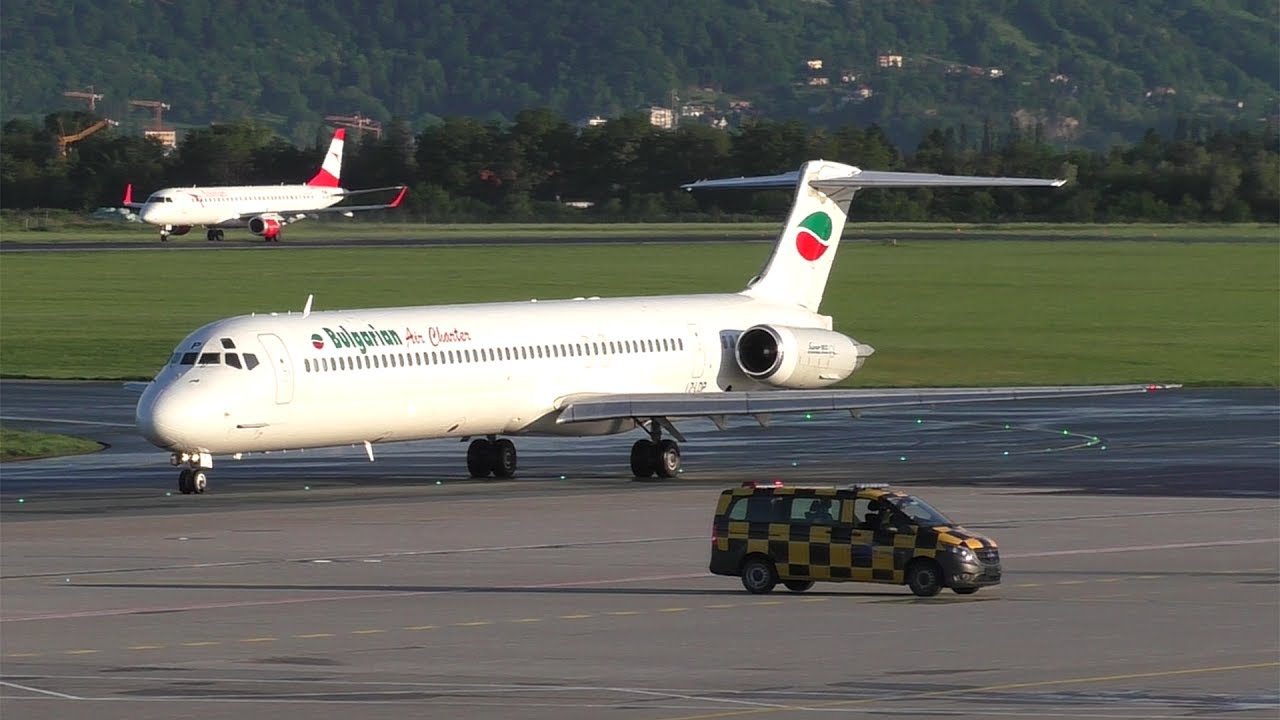 *VORTEX* Bulgarian Air Charter MD-82 sunrise landing at Graz Airport | LZ-LDP